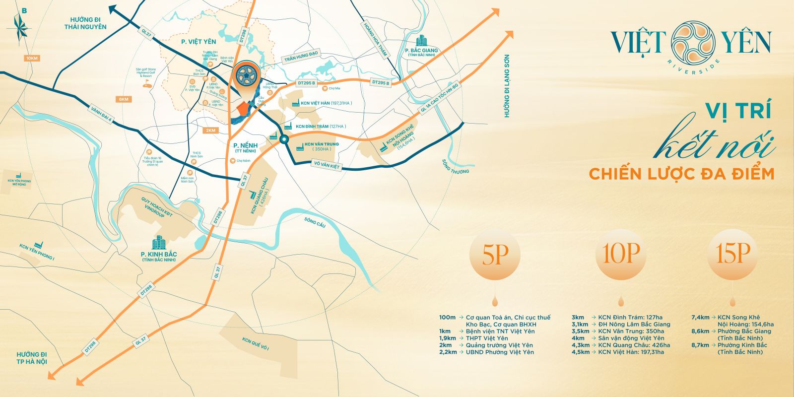 Vị trí dự án Việt Yên Riverside